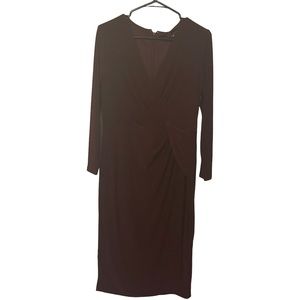 DKNY Side-drape Dress - Deep Burgundy